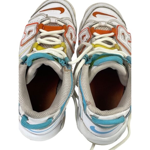 Nike Air More Uptempo GS Sneakers White Multicolor Letters Youth Size 2Y - Picture 6 of 12